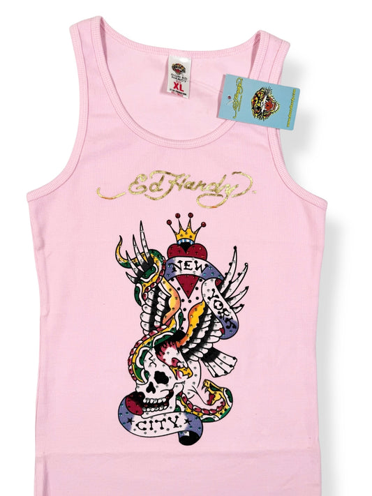Pink Ed Hardy Tank