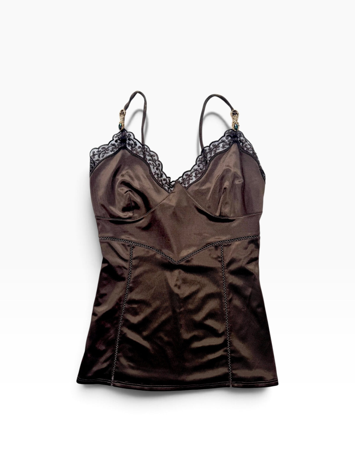 Roberto Cavalli Satin Beetle Charm Cami ♡ M/L