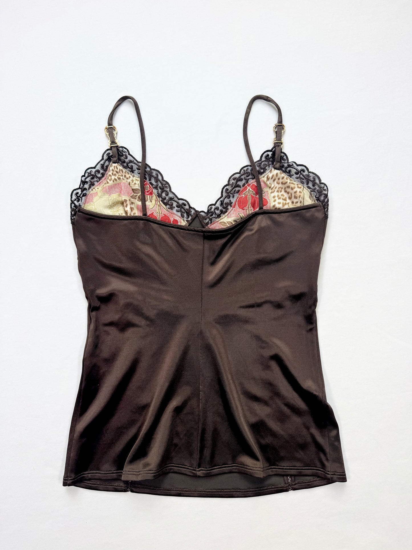 Roberto Cavalli Satin Beetle Charm Cami ♡ M/L