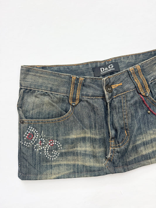 D&G Diamanté Mini Skirt ♡ XS