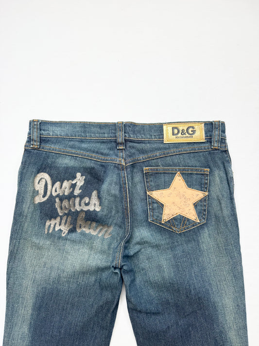 D&G “Don’t Touch My Bum” Jeans ♡ 28”