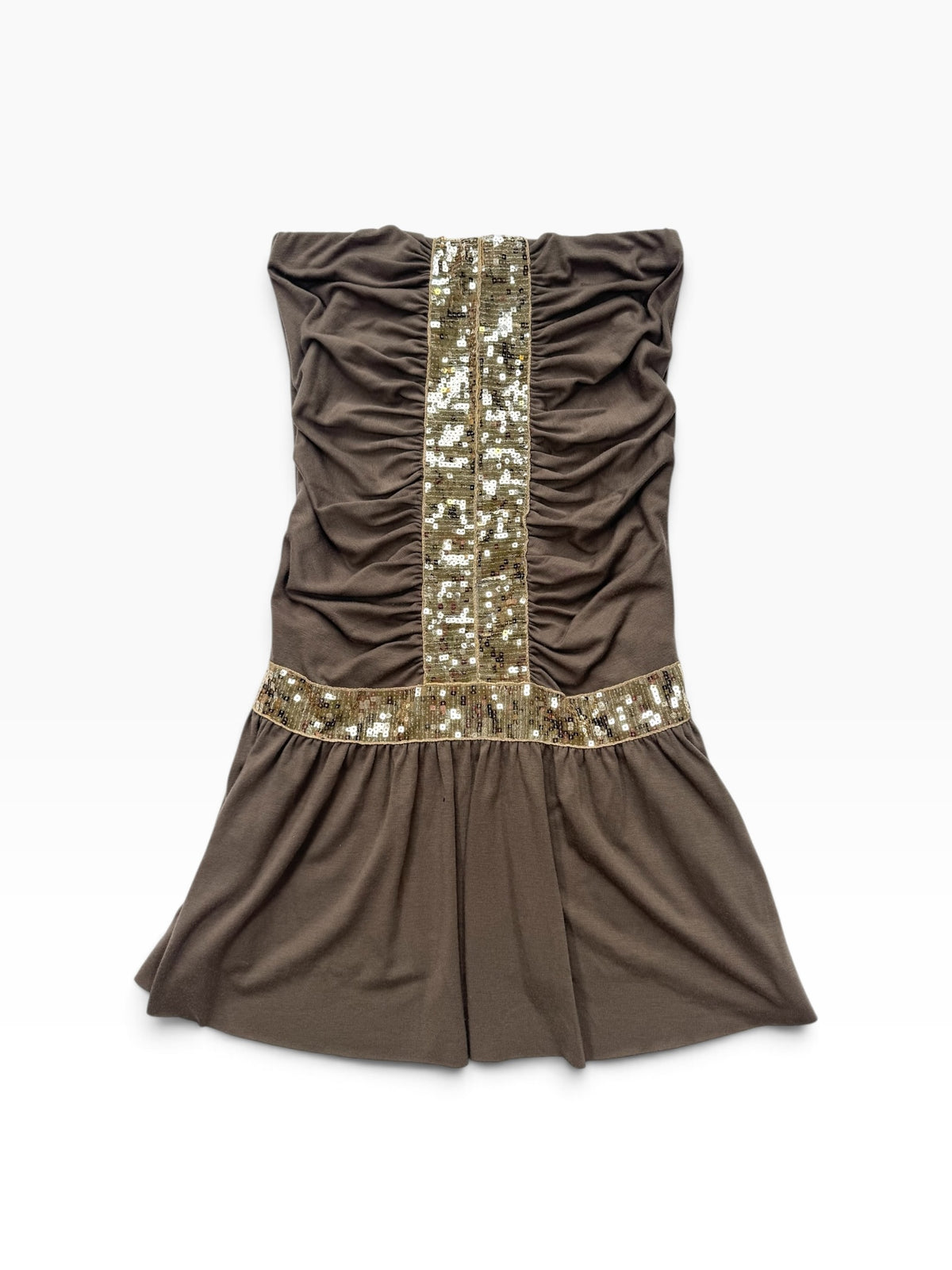 Brown Gold Sequin Mini Dress ♡ S/M