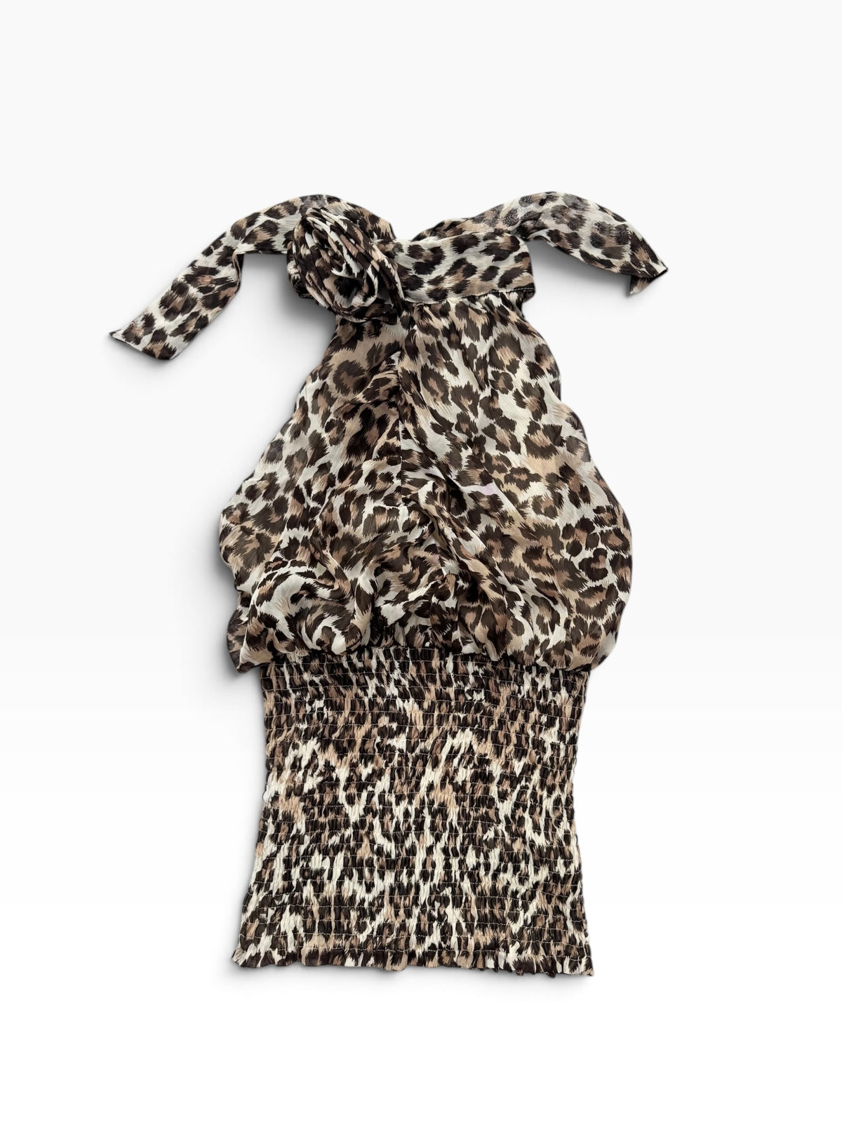 Leopard Ruched Torso Halter ♡ S