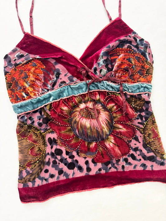 Velour Beaded Cami ♡ S