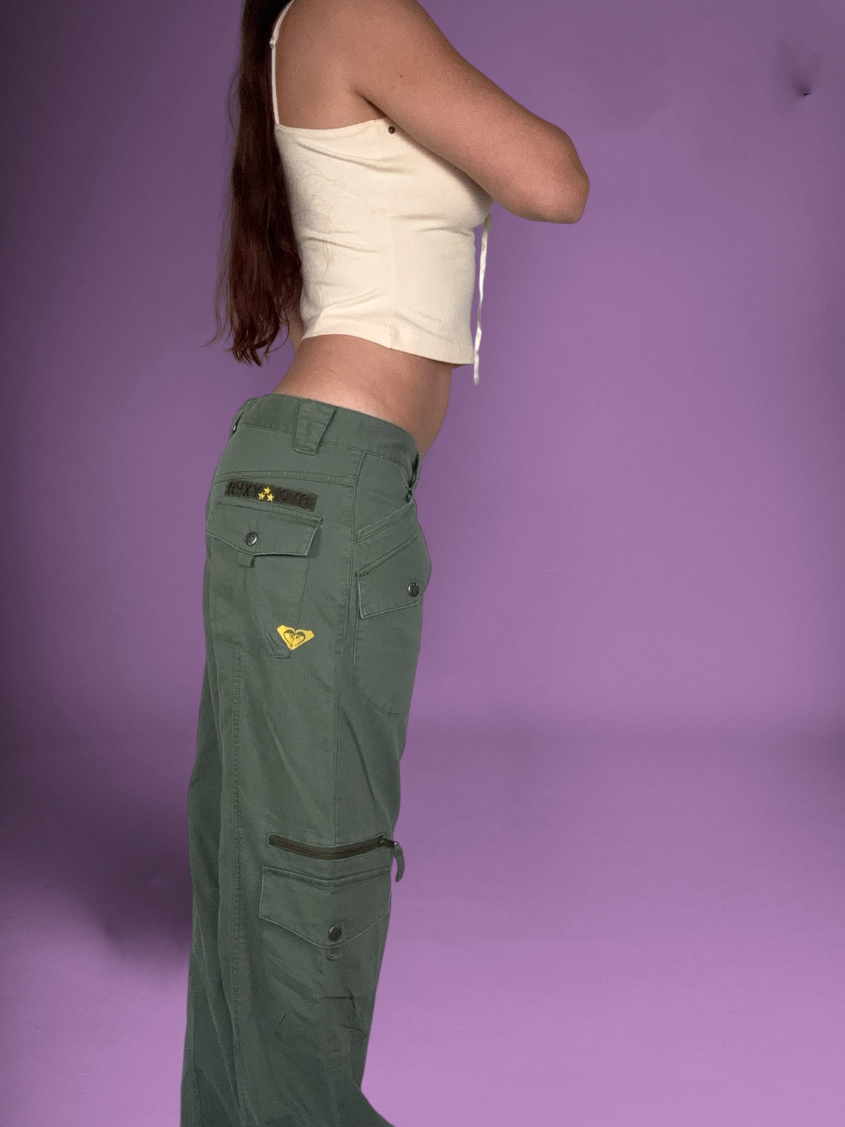 Roxy Khaki Cargo Pants ♡ M