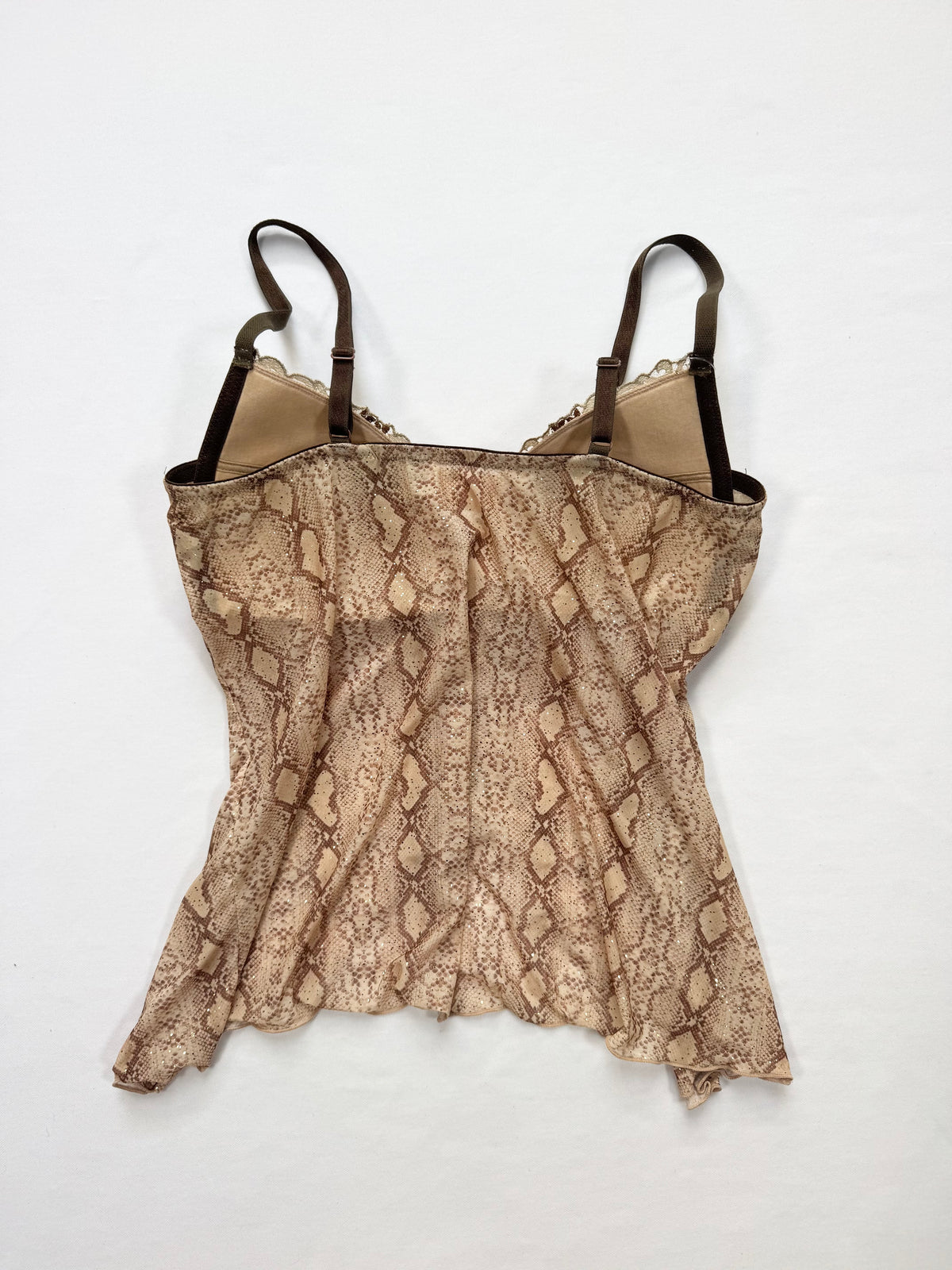 Snakeprint Glitter Cami ♡ XS