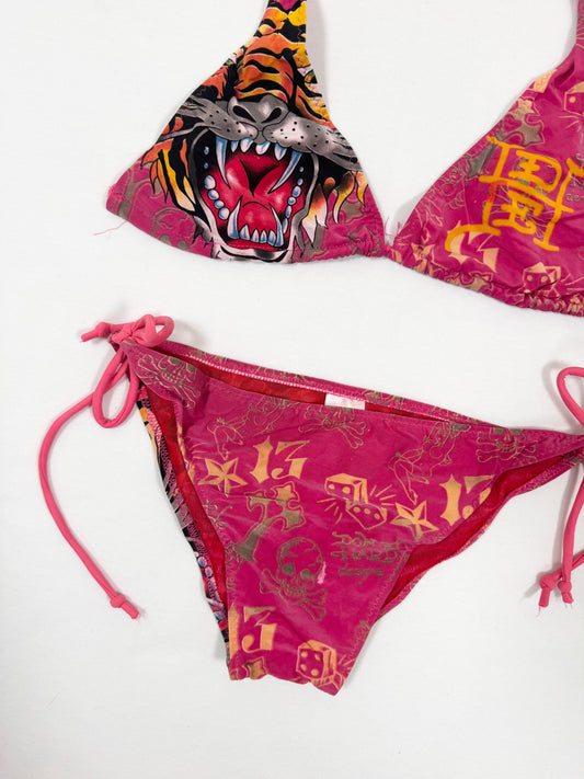 Pink Ed Hardy Bikini ♡ S