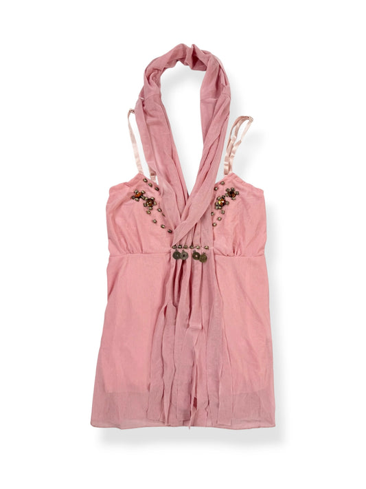 Boho Dusty Pink Halter Cami ♡ S