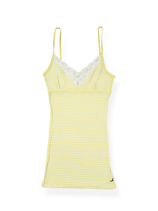 Yellow Striped Hollister Cami ♡ S