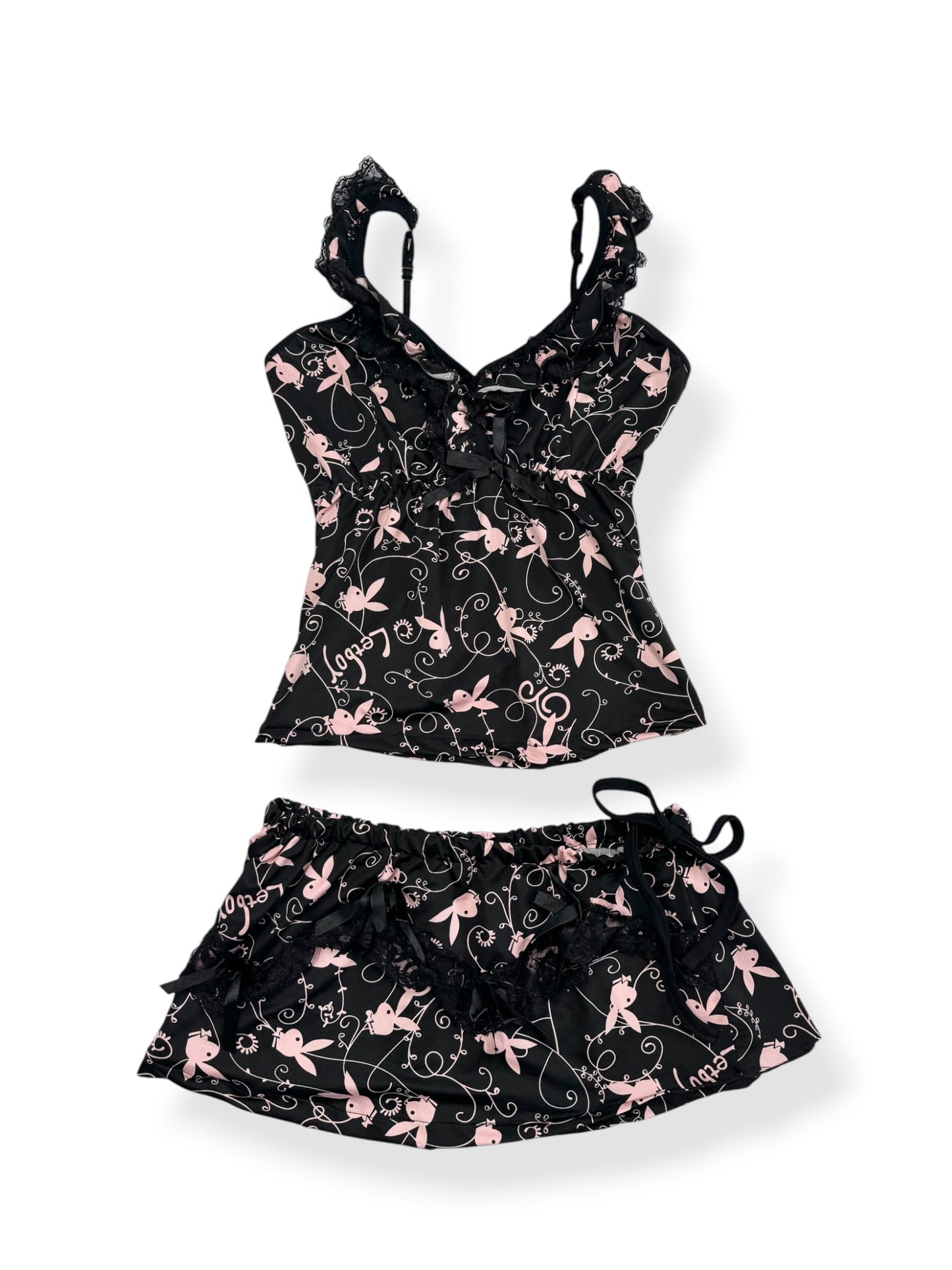 Playboy Cami & Skirt Set ♡ S