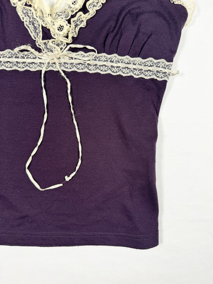 Purple Lace Bust Cami