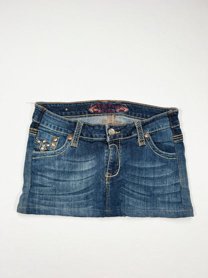 Western Diamanté Mini Skirt ♡ S