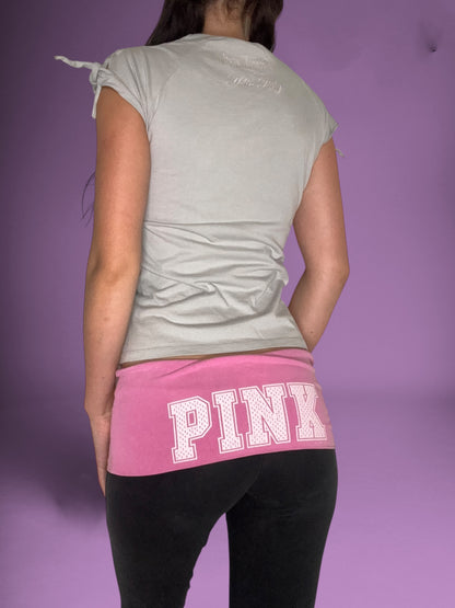 PINK Fold Over Flared Leggings ♡ M