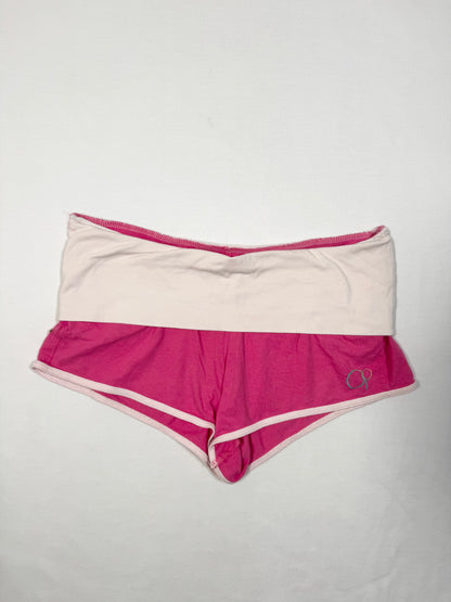 “I Love Pink” Fold Over Shorts