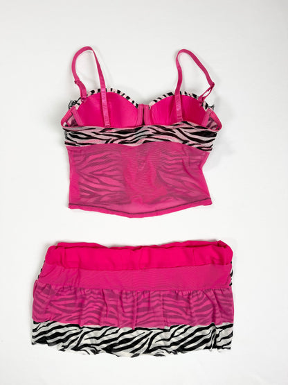 Pink & Zebra Cami Set ♡ S