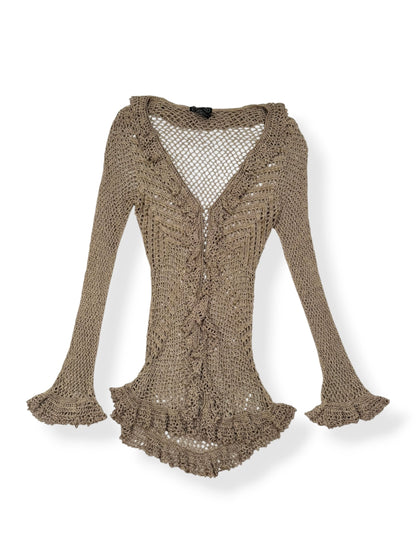 Crochet Long Sleeved Top ♡ XXS