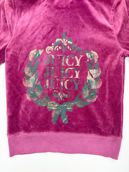 Purple Juicy Couture Fur Zip Up Hoodie ♡ XS