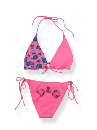 D&G Pink & Blue Hibiscus Bikini ♡ M