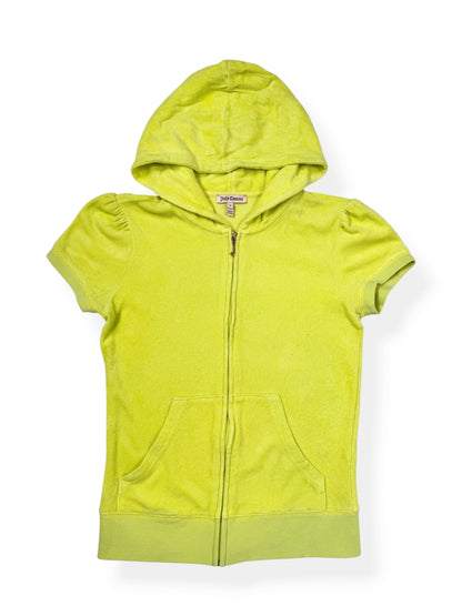 Green & Pink Towelling Juicy Couture Zip Up ♡ S
