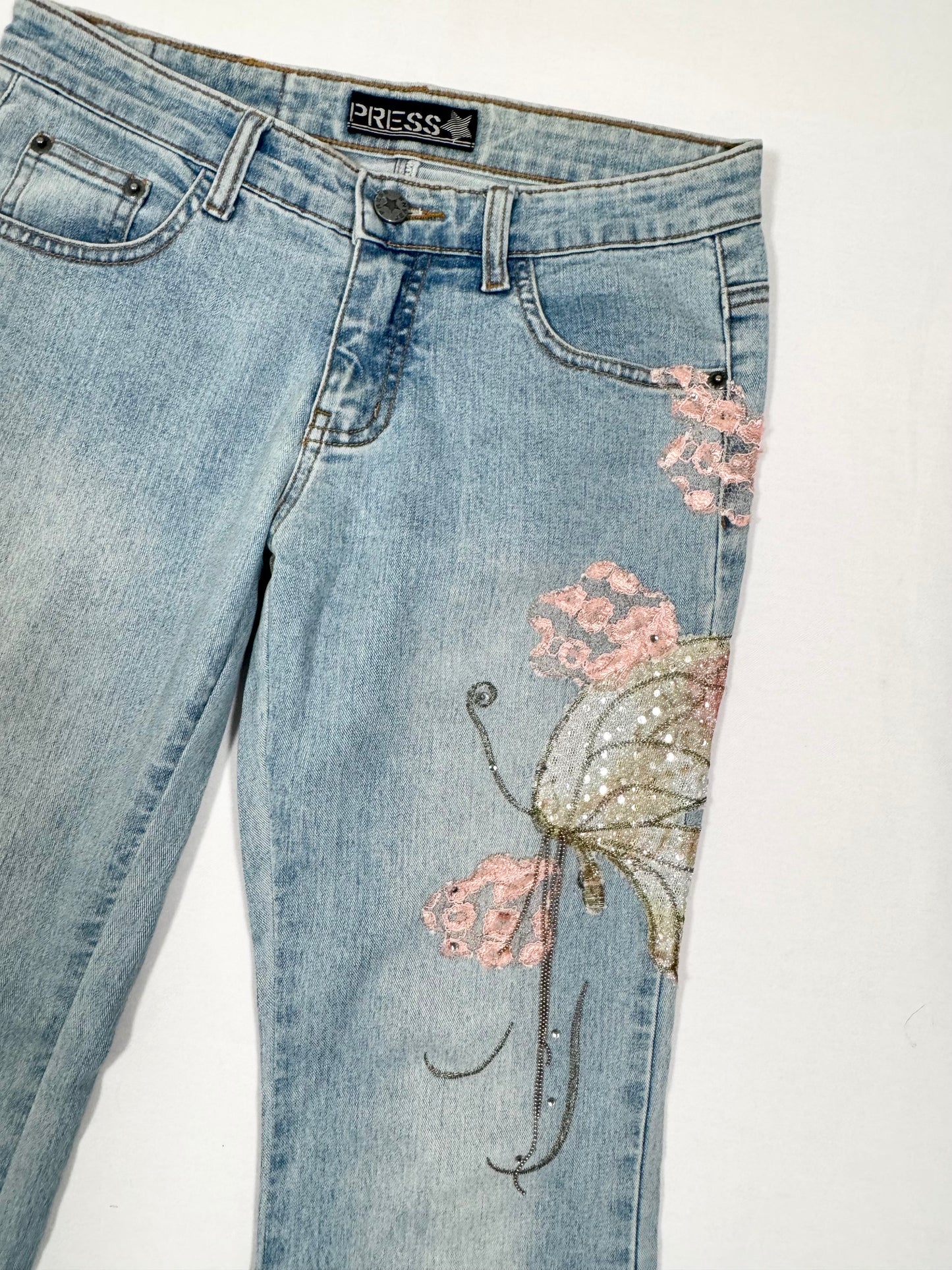 Butterfly Flared Jeans ♡ Size S