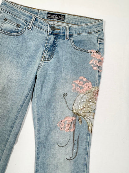 Butterfly Flared Jeans ♡ Size S