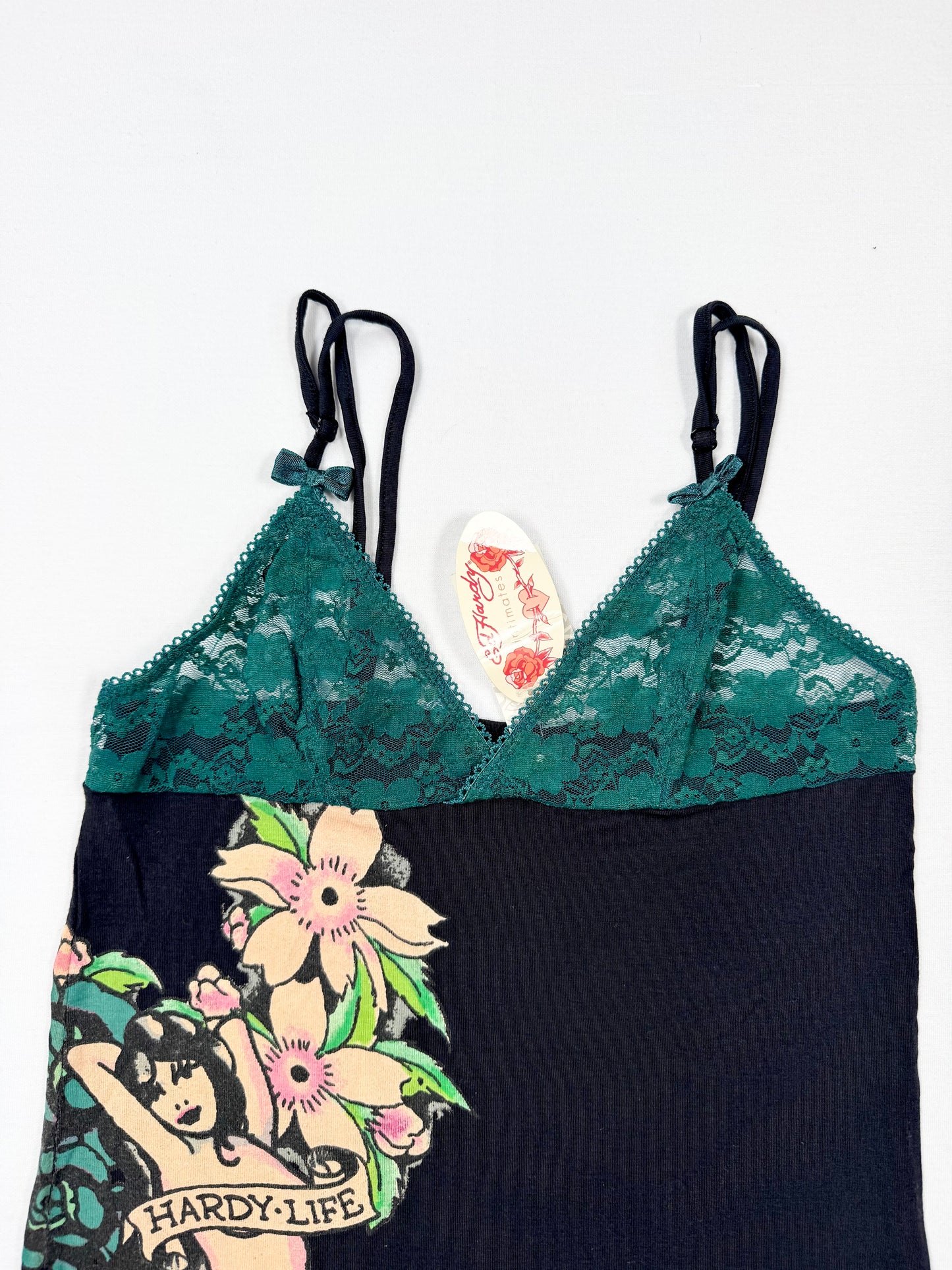 Ed Hardy Green Lace Cami ♡ S