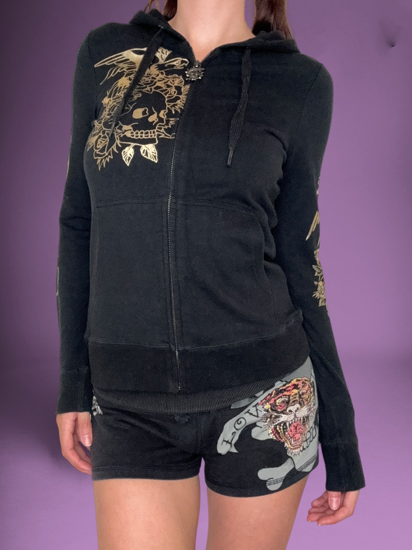 Ed Hardy Zip Up Hoodie ♡ S