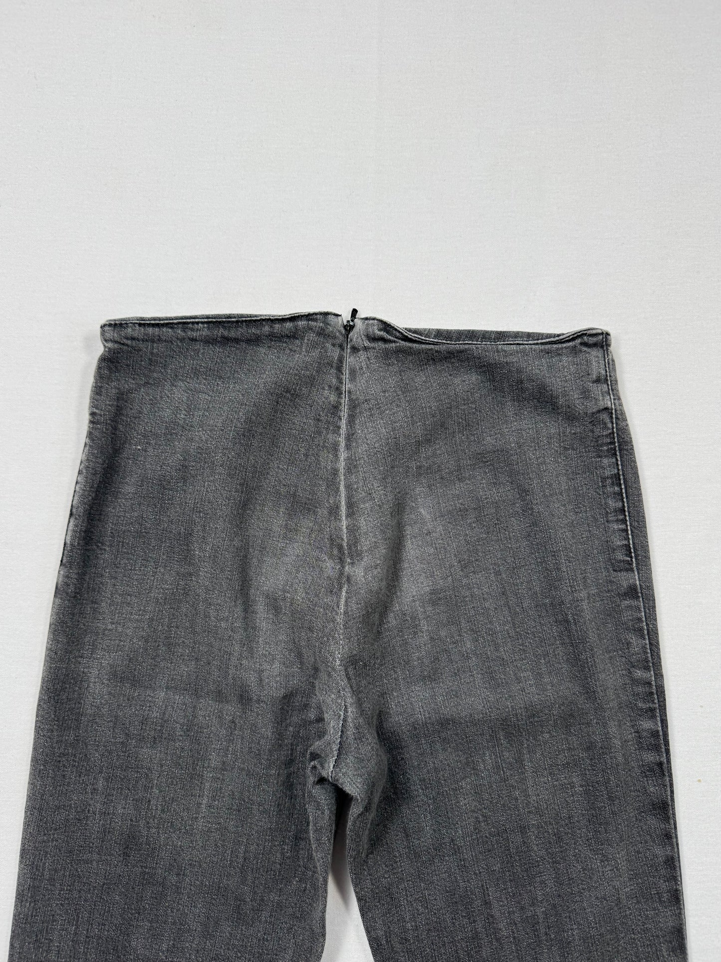 Miss Sixty Grey Denim Ruched Flared Jeans ♡ 25”