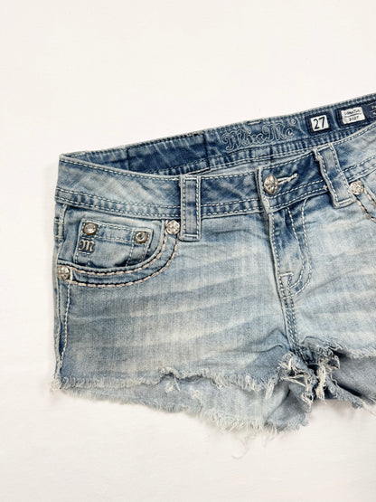Miss Me Cross Shorts ♡ 27”