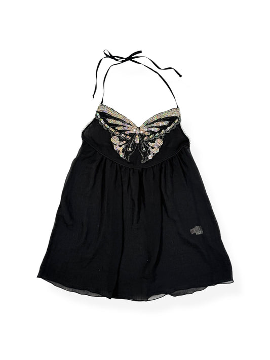 Butterfly Sequin Halter