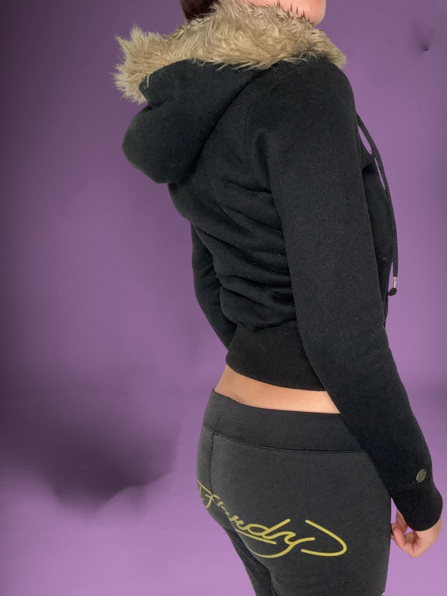 Abercrombie & Fitch Fur Zip Up Hoodie