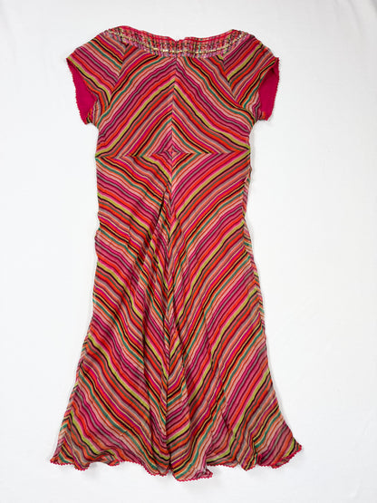 Morgan De Toi Pink Striped Mini Dress ♡ XS