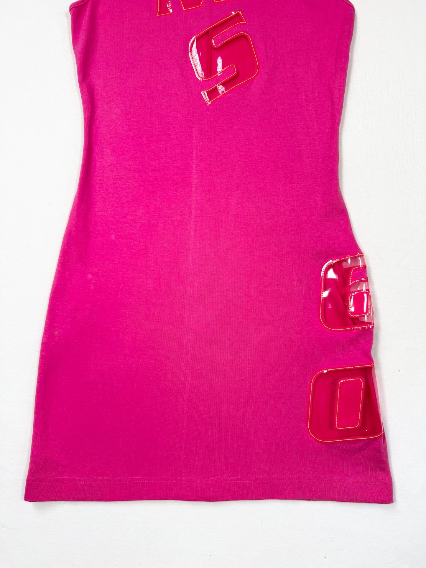Hot Pink Miss Sixty PVC Cutout Dress ♡ M
