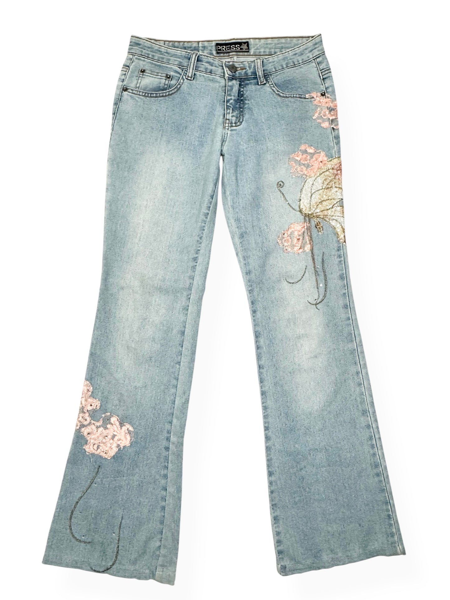 Butterfly Flared Jeans ♡ Size S