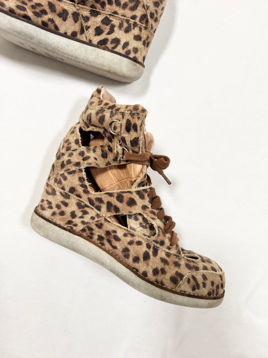 Jeffrey Campbell Leopard Wedge Sneakers