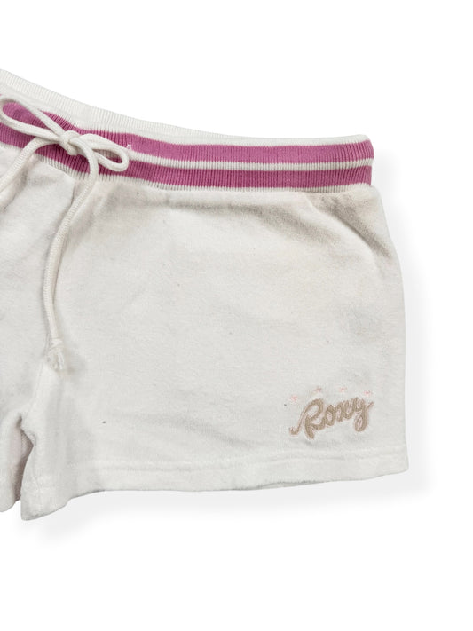 Pink & White Roxy Towelling Shorts ♡ S/M