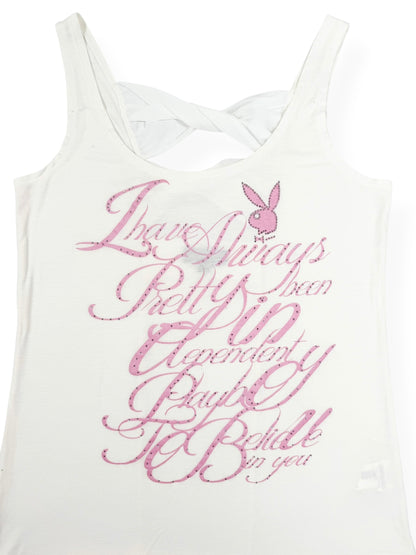 Playboy Pink Print Tank ♡ L