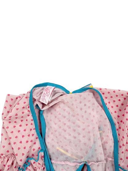 Pink & Blue Heart Ruffle Cami ♡ S