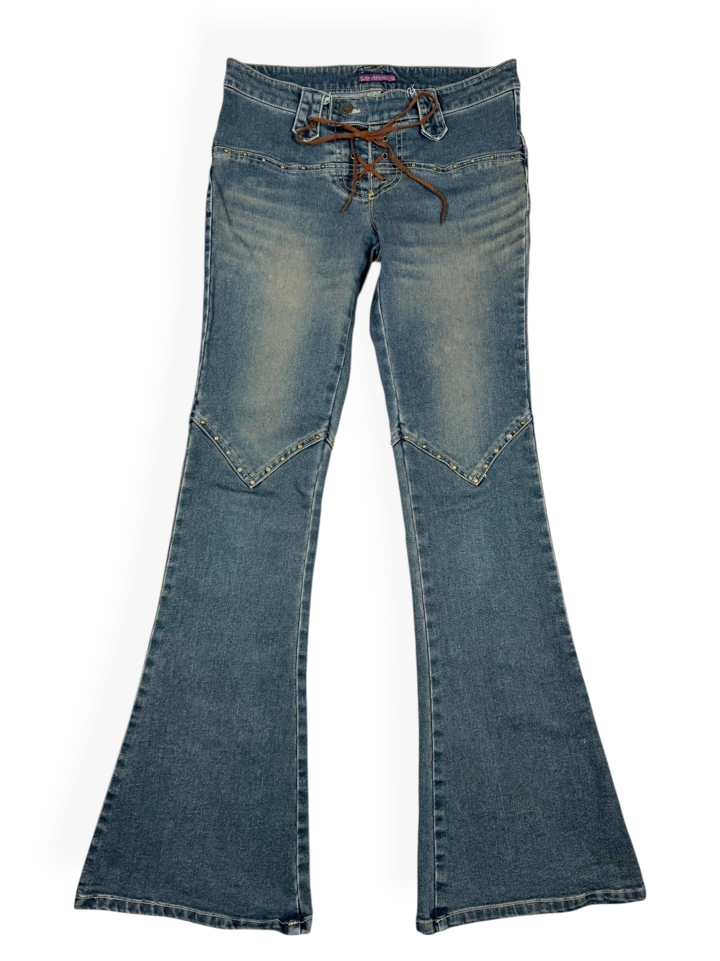 Lipservice Lace Up Flared Jeans ♡ Size S