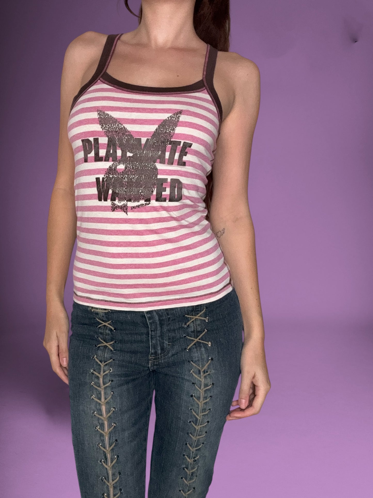 Playmate Wanted Striped Cami ♡ M