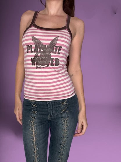 Playmate Wanted Striped Cami ♡ M