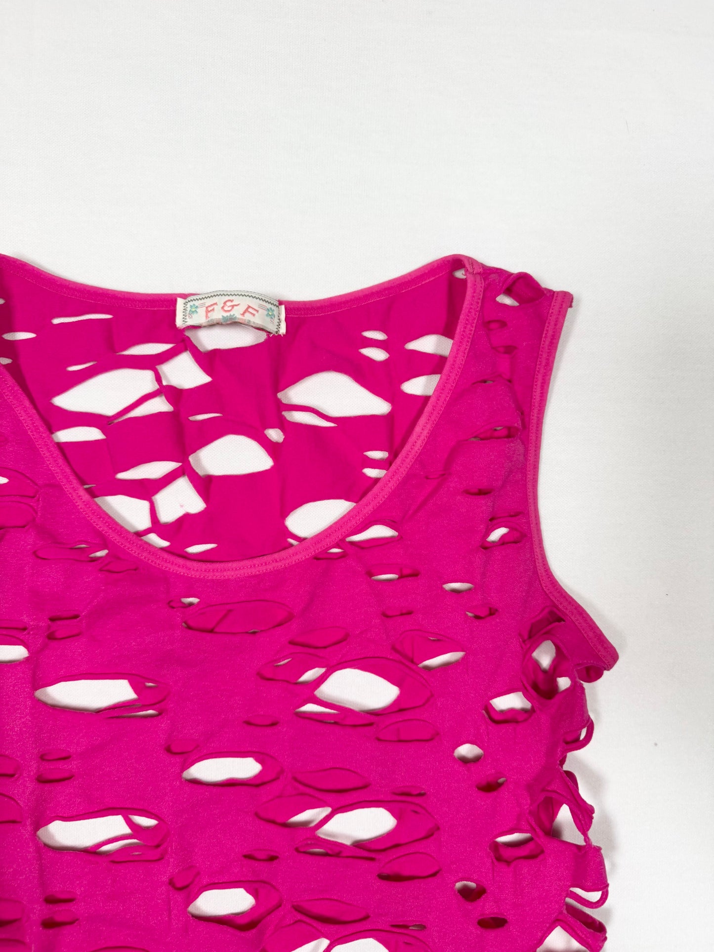 Hot Pink Cutout Tank ♡ Size S