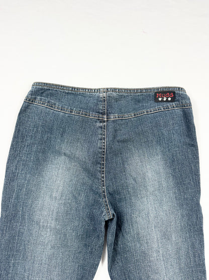 Mudd Lace Up Flared Jeans ♡ S