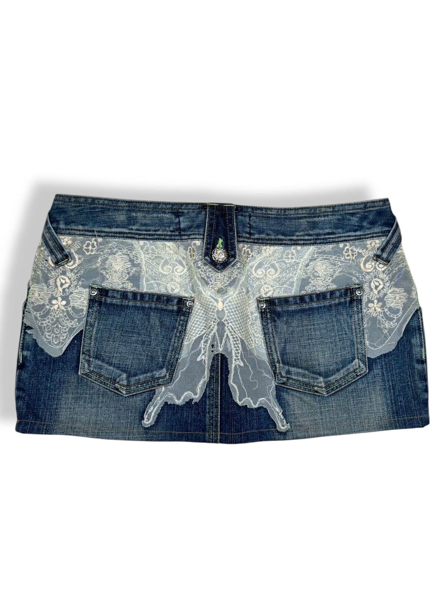 Butterfly Lace Mini Skirt