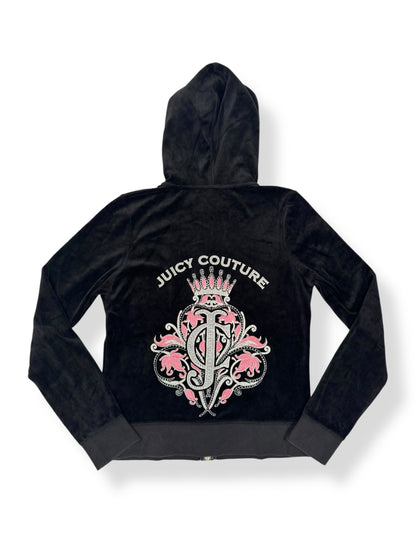Juicy Couture Black Velour Zip Up ♡ L