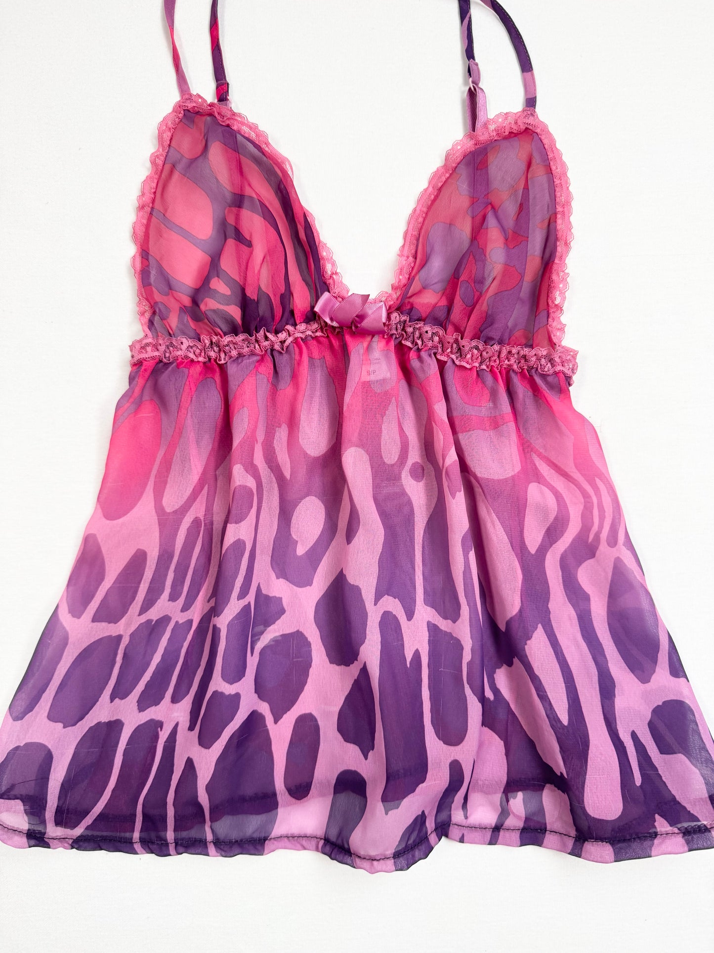 La Senza Purple & Pink Leopard Cami Skirt Set ♡ XS