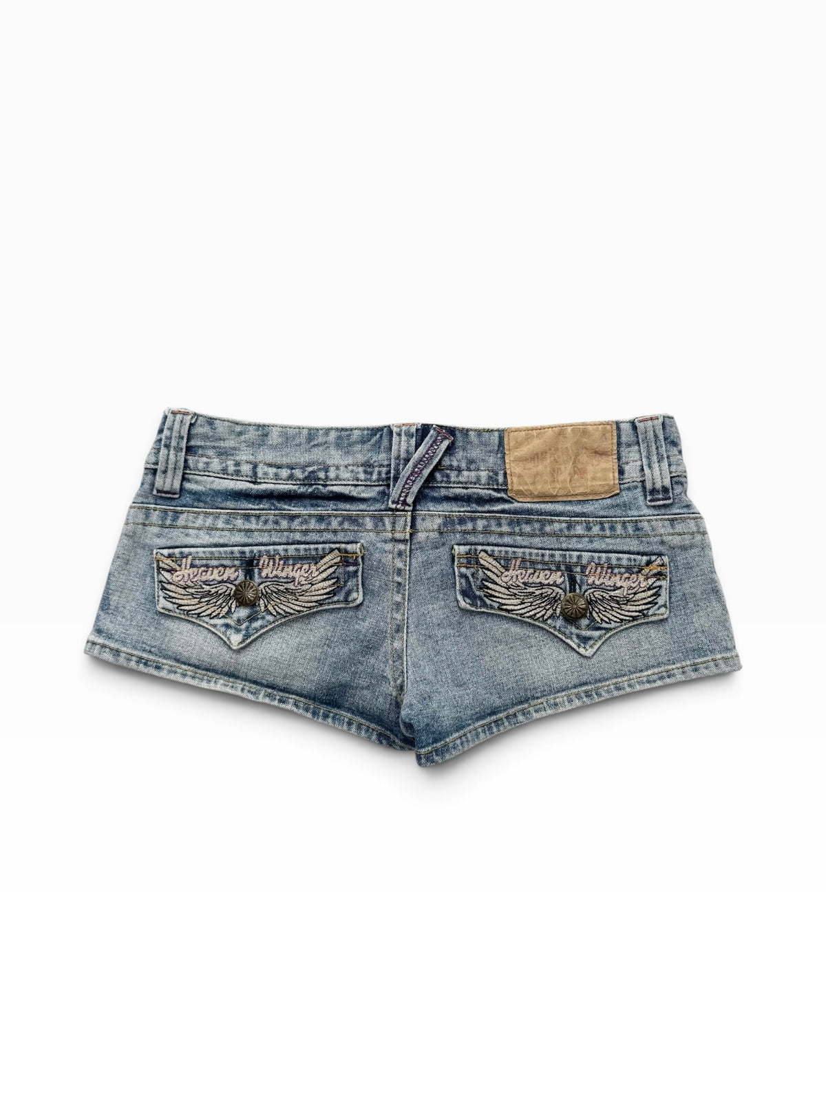 “Heaven Wings” Denim Mini Shorts ♡ S