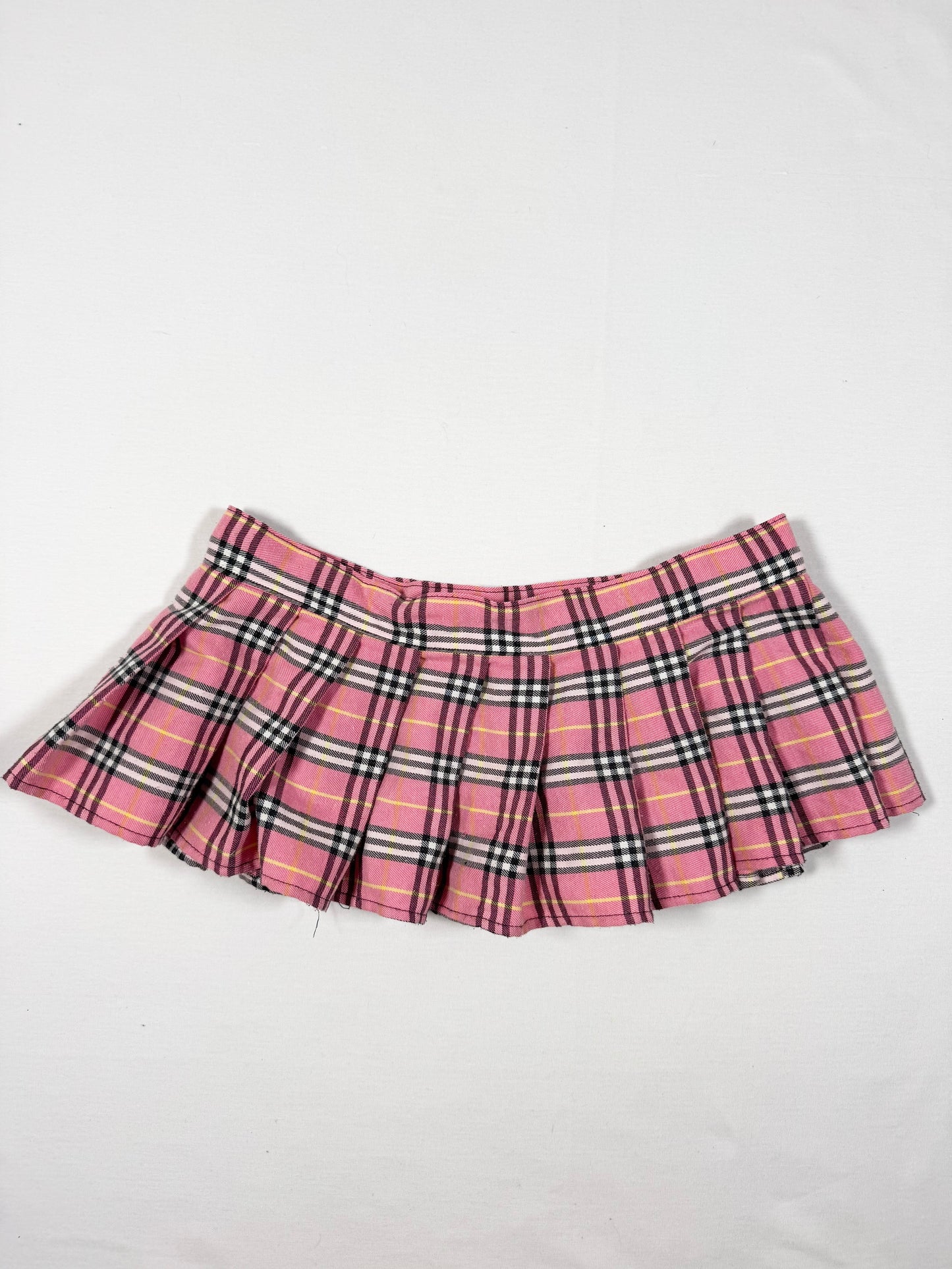 Pink Plaid Micro Skirt ♡ Free Size