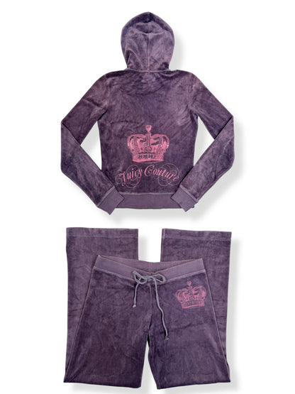 Purple Velour Juicy Couture Tracksuit ♡ S