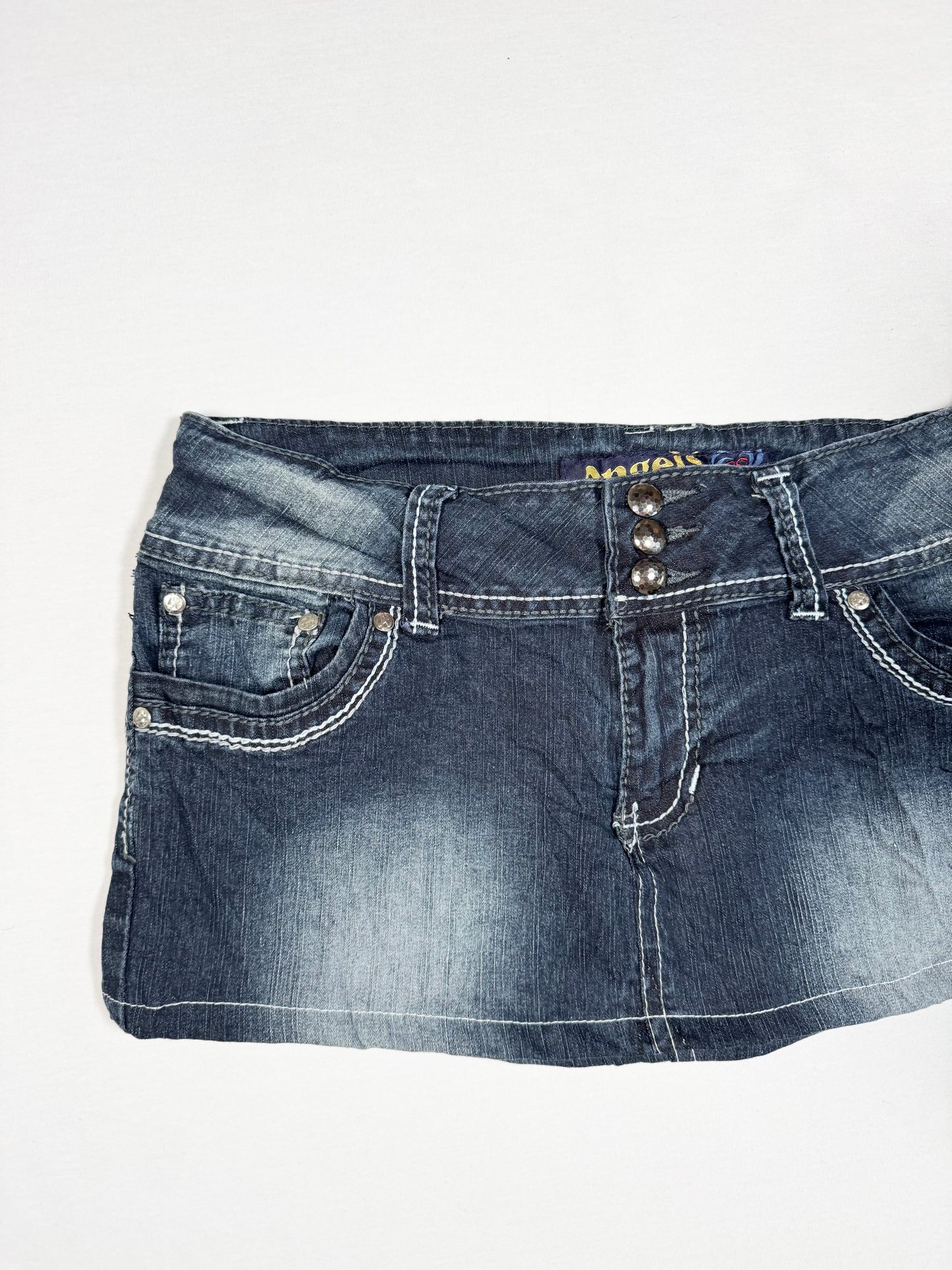 Angels Denim Mini Skirt ♡ Size L